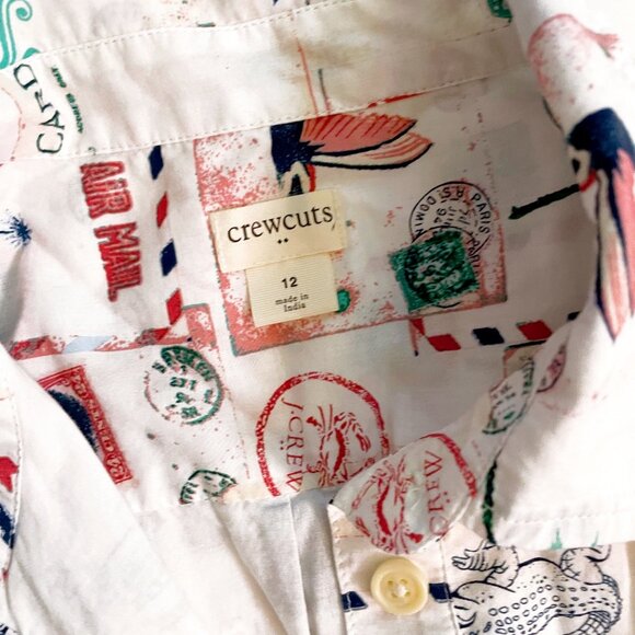 CrewCuts Factory Girls Vintage Southern Postcard Shirtdress, Size 12 - Picture 4 of 5